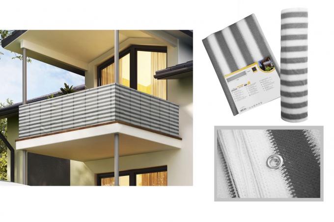 बालकनी एचडीपी शेड नेट 0.9x5m यूवी सेल फिनिशिंग 4